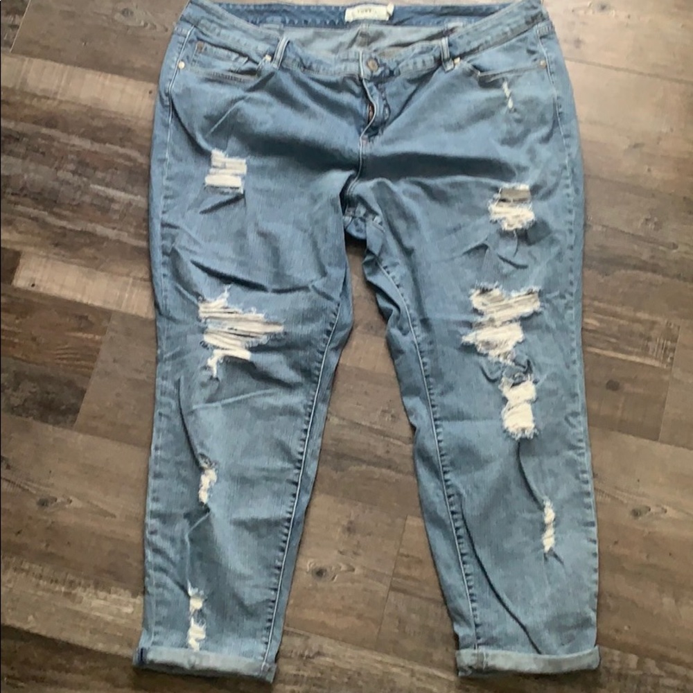 Torrid size 24 plus size boyfriend jeans